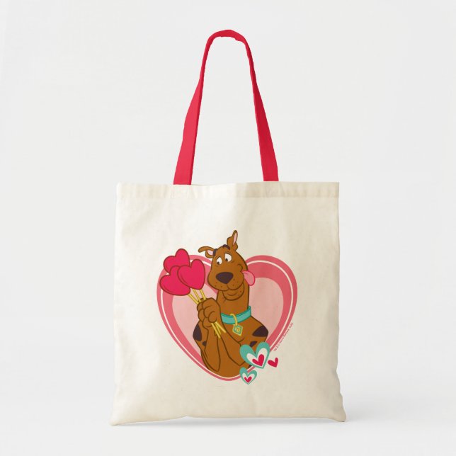 Scooby-Doo Holding Heart Lolipops Tragetasche (Vorne)