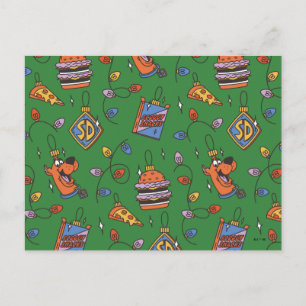 Scooby Doo Holiday Snack Lights Muster Postkarte