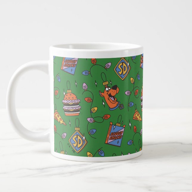 Scooby-Doo Holiday Snack Lights Pattern Jumbo-Tasse (Links)