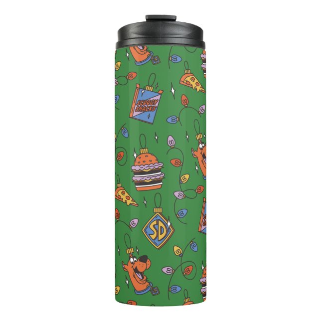 Scooby-Doo Holiday Snack Lights Pattern Thermosbecher (Vorderseite)