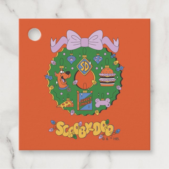 Scooby-Doo Holiday Snack Wreath Grafik Geschenkanhänger (Vorderseite)