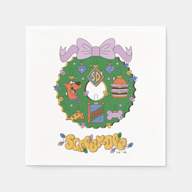 Scooby-Doo Holiday Snack Wreath Graphic Serviette (Vorderseite)