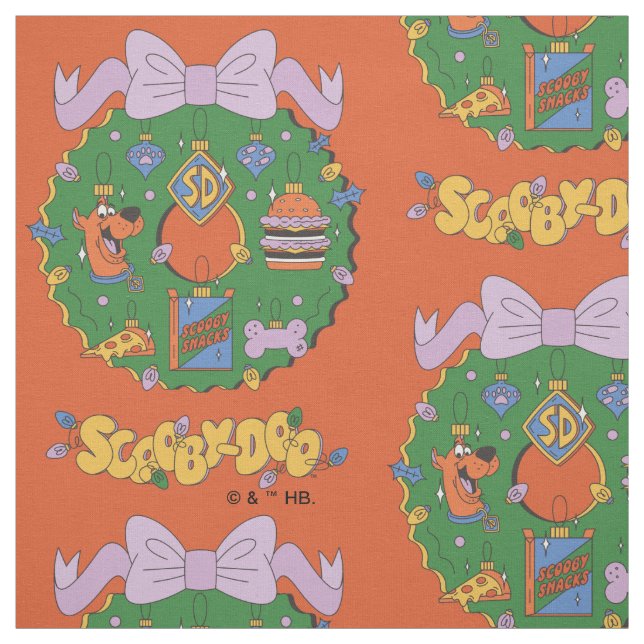 Scooby-Doo Holiday Snack Wreath Graphic Stoff (Muster)