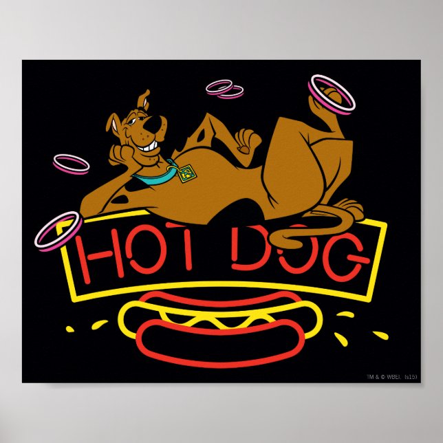 Scooby-Doo Hot Dog Neon Sign Poster (Vorne)
