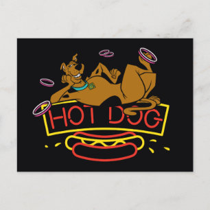 Scooby-Doo Hot Dog Neon Sign Postkarte
