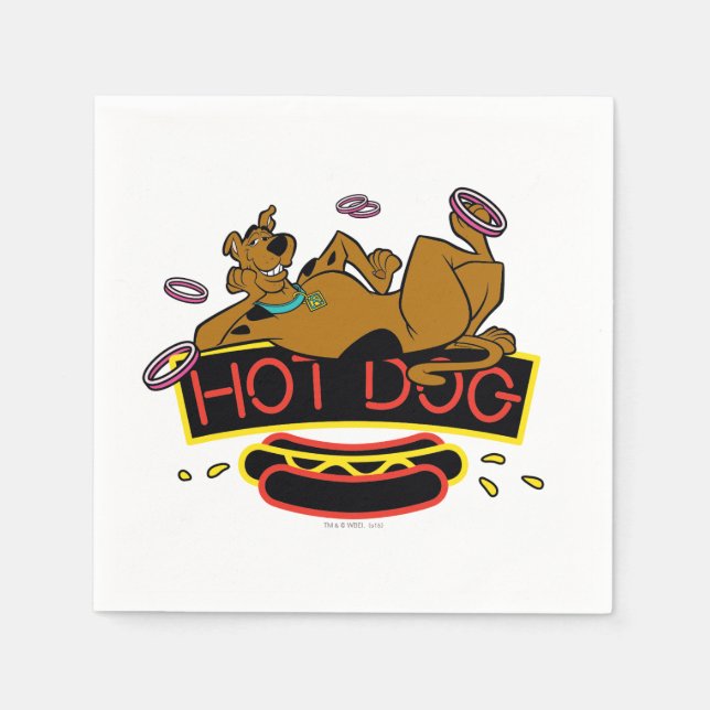 Scooby-Doo Hot Dog Neon Sign Serviette (Vorderseite)