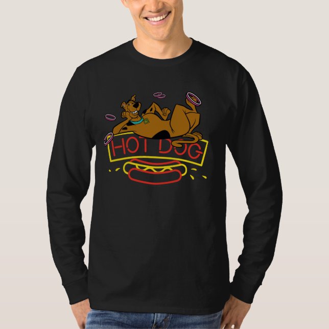 Scooby-Doo Hot Dog Neon Sign T-Shirt (Vorderseite)