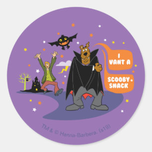 Scooby-Doo   I Vant a Scooby Snack Runder Aufkleber