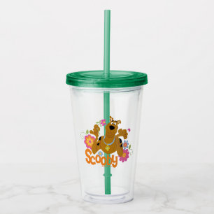 Scooby-Doo in den Blumen Acryltrinkbecher
