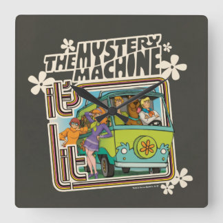 Scooby-Doo | "It's Lit" Mystery Machine Graphic Quadratische Wanduhr