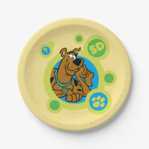 Scooby-Doo kreist Sd-Abzeichen ein Pappteller