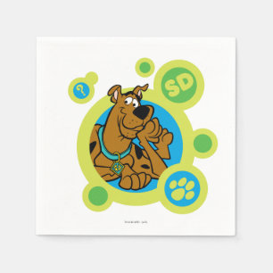 Scooby-Doo kreist Sd-Abzeichen ein Serviette
