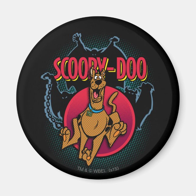 Scooby-Doo läuft von Geistern grafisch Magnet (Vorne)