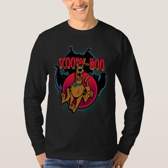 Scooby-Doo läuft von Geistern grafisch T-Shirt (Vorderseite)