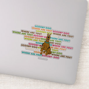 Scooby-Doo läuft "Wo bist du?" Aufkleber