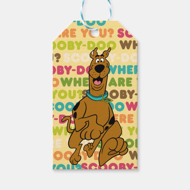 Scooby-Doo läuft "Wo bist du?" Geschenkanhänger (Vorderseite)