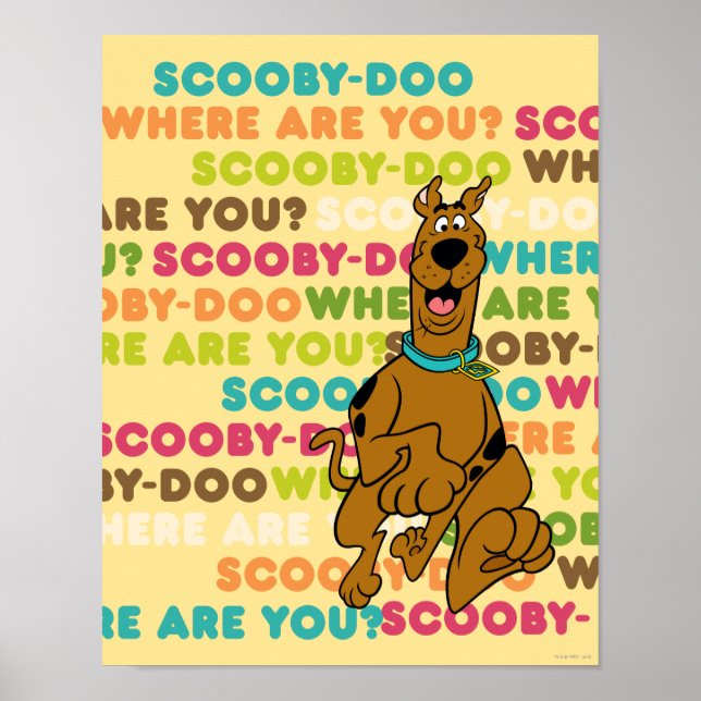 Scooby-Doo läuft "Wo bist du?" Poster (Vorne)