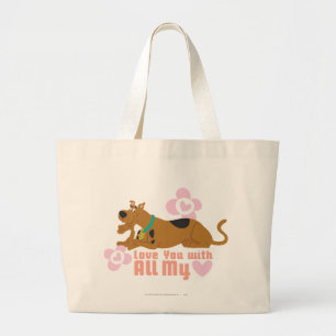 Scooby-Doo "Liebe Sie mit meinem ganzem Herzen " Jumbo Stoffbeutel