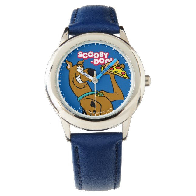 Scooby Doo mit Pizza Slice Armbanduhr (Vorderseite)
