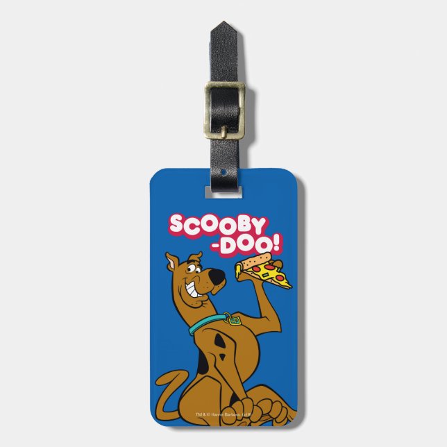Scooby Doo mit Pizza Slice Gepäckanhänger (Vorderseite vertikal)