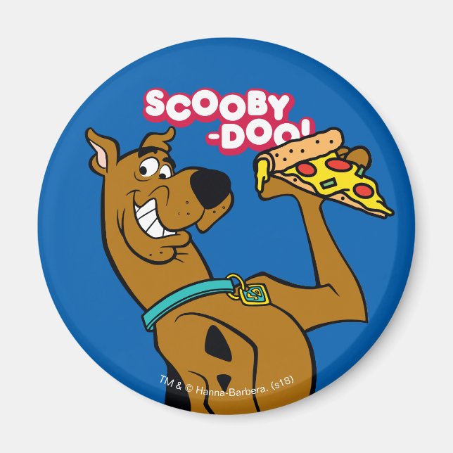 Scooby Doo mit Pizza Slice Magnet (Vorne)