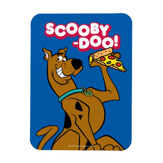 Scooby Doo mit Pizza Slice Magnet (Vertikal)