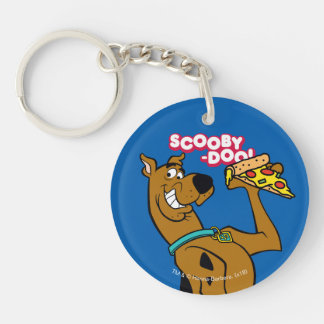 Scooby Doo mit Pizza Slice Schlüsselanhänger