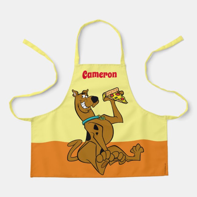 Scooby Doo mit Pizza Slice Schürze (Vorderseite)