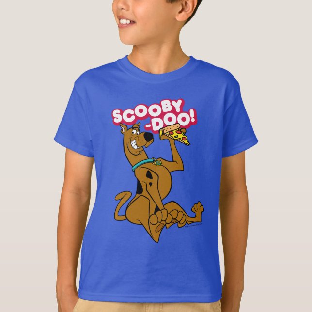 Scooby Doo mit Pizza Slice T-Shirt (Vorderseite)