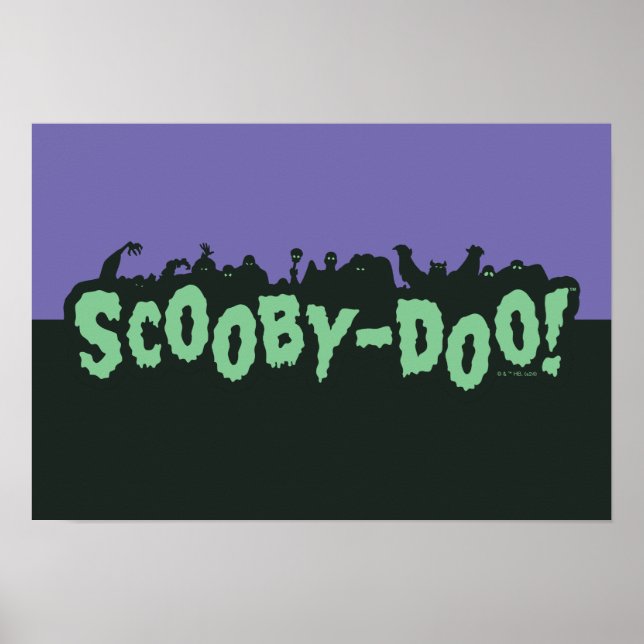 Scooby-Doo! Monster-Silhouette-Logo Poster (Vorne)