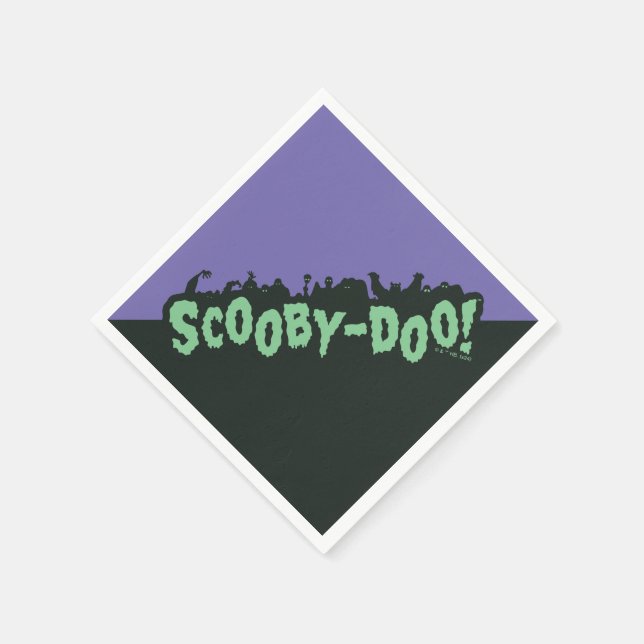 Scooby-Doo! Monster-Silhouette-Logo Serviette (Ecke)