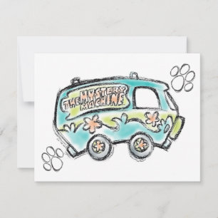Scooby-Doo   Mystery Machine Sketch Mitteilungskarte