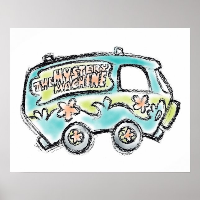 Scooby-Doo | Mystery Machine Sketch Poster (Vorne)
