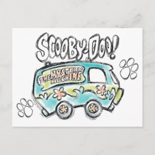 Scooby-Doo   Mystery Machine Skizze Postkarte