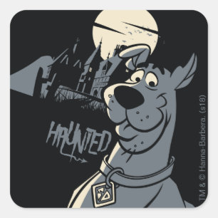 Scooby-Doo Noir Spuk Mansion Graphic Quadratischer Aufkleber