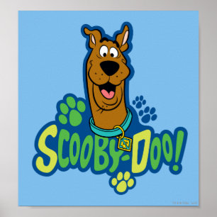 Scooby-Doo Paw Print Character Abzeichen Poster