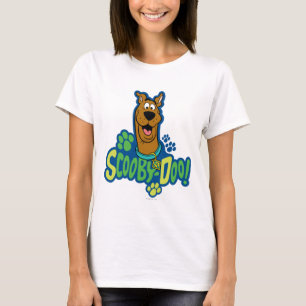 Scooby-Doo Paw Print Character Abzeichen T-Shirt