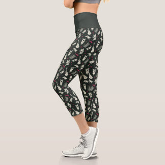 Scooby-Doo Punk Gitarre und Amp Muster Capri Leggings