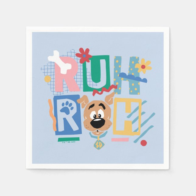 Scooby-Doo | Ruh Roh Baby Scooby-Doo Serviette (Vorderseite)