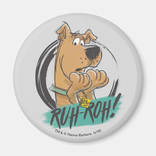 Scooby-Doo "Ruh Roh!" Marker Sketch Magnet (Vorne)