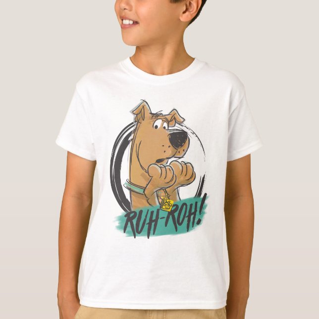 Scooby-Doo "Ruh Roh!" Marker Sketch T-Shirt (Vorderseite)