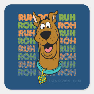 Scooby-Doo Ruh Roh Quadratischer Aufkleber