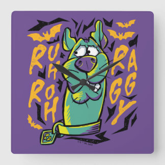 Scooby-Doo | Ruh Roh Raggy Quadratische Wanduhr