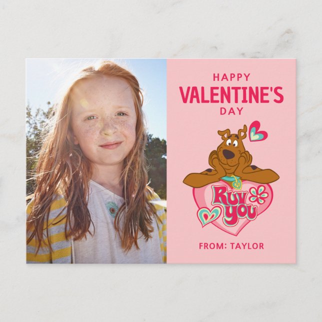 Scooby Doo Ruv You Valentine's Day Postkarte (Vorderseite)