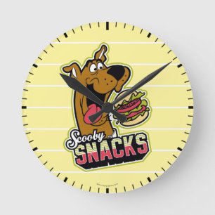Scooby-Doo "Scooby Imbiss-" Logo Runde Wanduhr