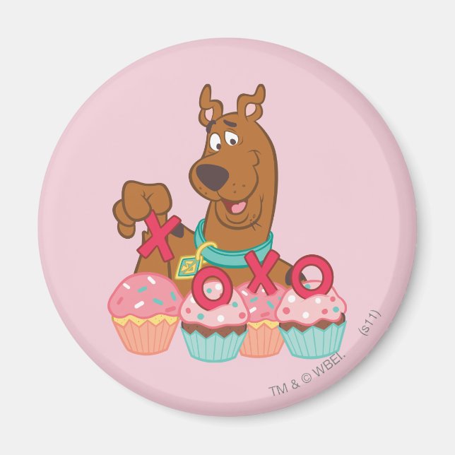 Scooby Doo - Scooby XOXO Cupcakes Magnet (Vorne)