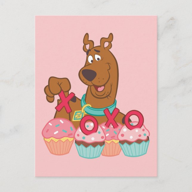Scooby Doo - Scooby XOXO Cupcakes Postkarte (Vorderseite)
