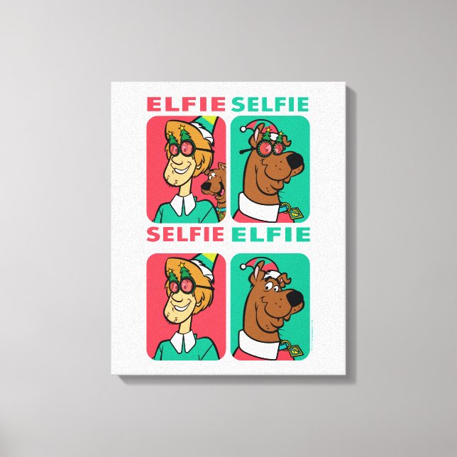 Scooby-Doo & Shaggy "Elfie Selfie" Leinwanddruck (Vorderseite)