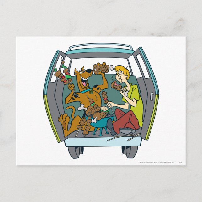 Scooby-Doo & Shaggy in der geheimnisvollen Maschin Postkarte (Vorderseite)
