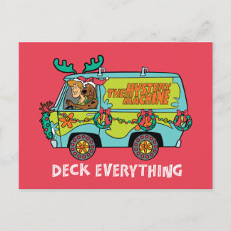 Scooby-Doo & Shaggy in der Holiday Mystery Machine Feiertagspostkarte